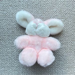 GUND Plush Bunny Rabbit Cheeks Pink White Heather Vintage 1982 Stuffed Animal